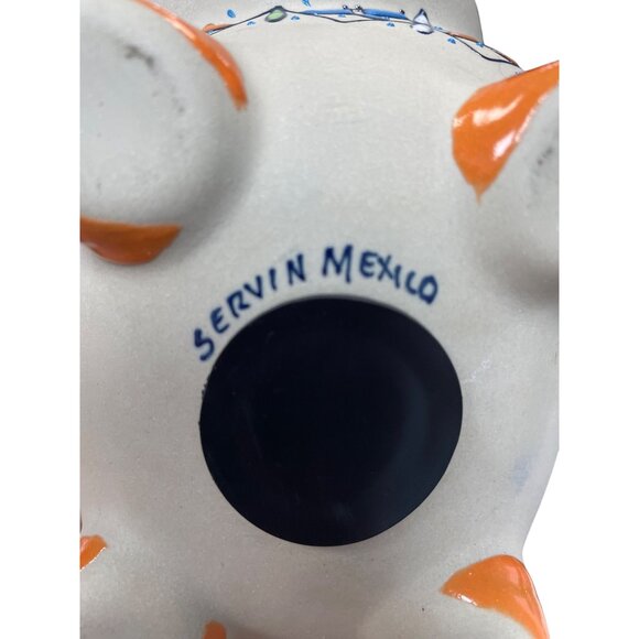 Servin Mexico Talavera Piggy Bank Hand Painted Ceramic Folk Art Pottery - Picture 11 of 16